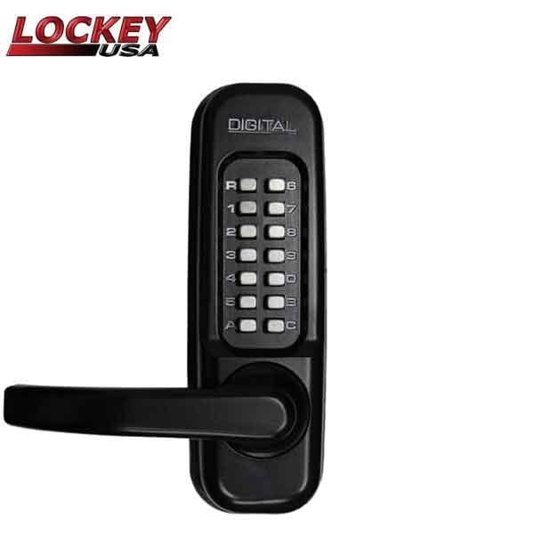 1150DC Double combination Mechanical Keyless Heavy Duty Lever - JET BLACK - RIGHT
